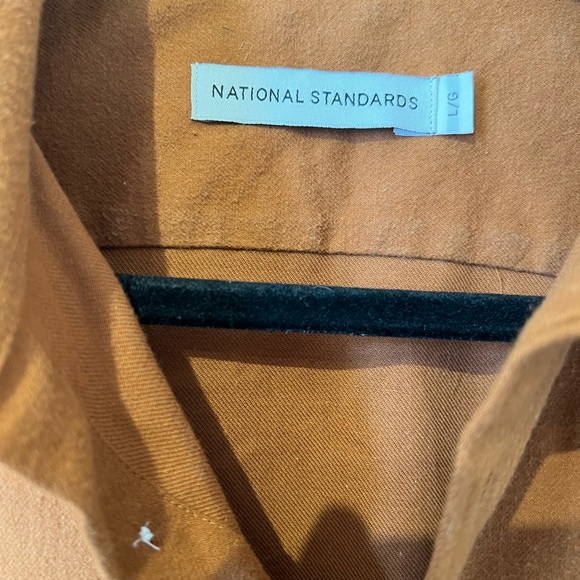 National standards men’s large made in china cotton orange button shirt - Picture 3 of 8